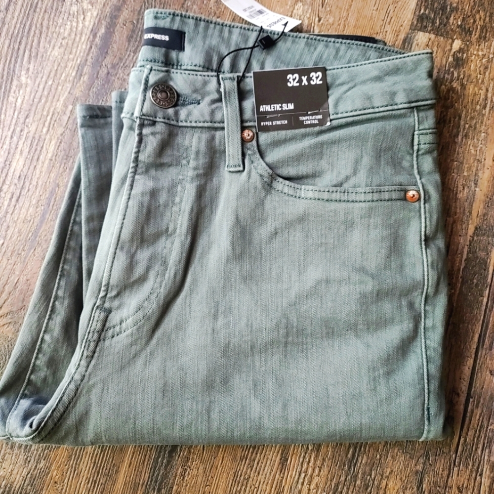 NWT Express Men's Slim Jeans - Teal